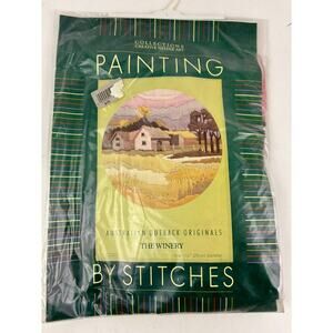 Australian Outback Winery Tapestry Needle Art Kit 1980s Painting By Stitches